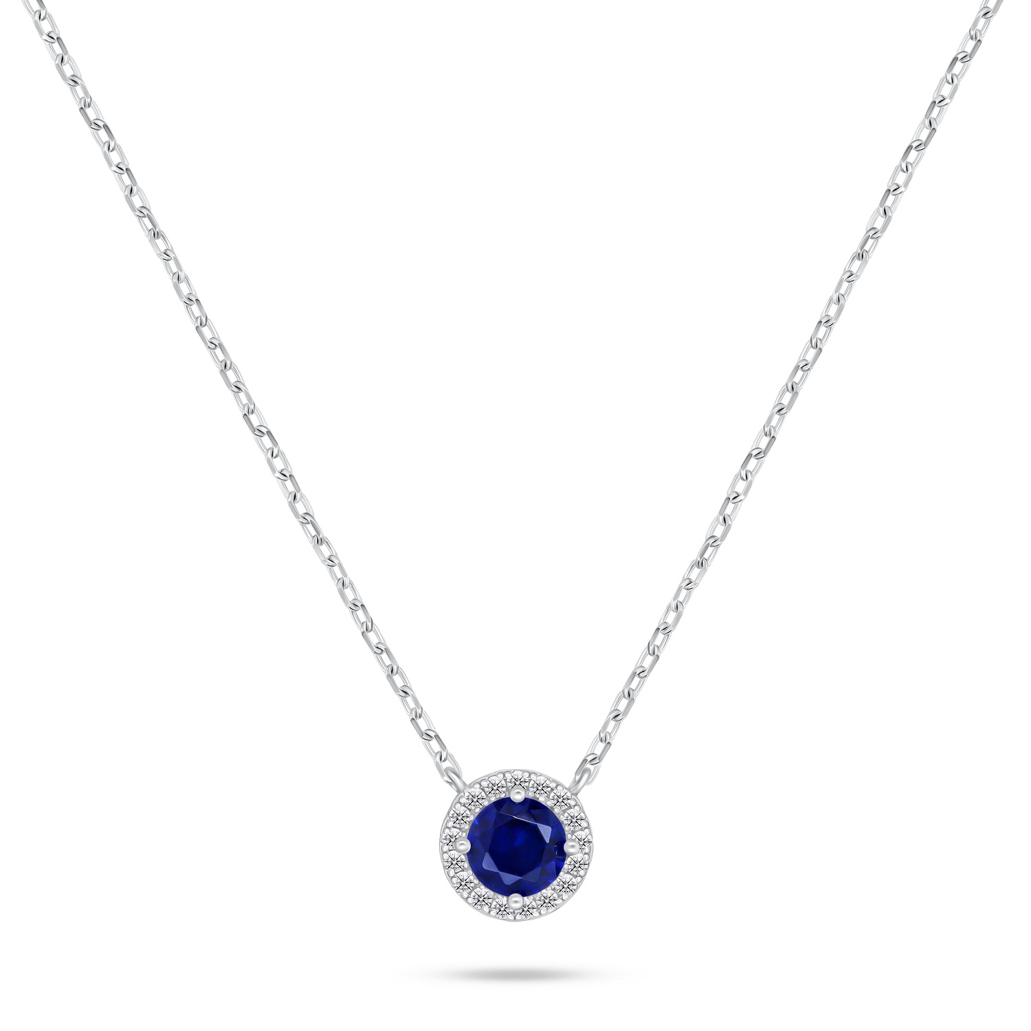 Brilio Silver Třpytivý stříbrný náhrdelník se zirkony NCL136WB