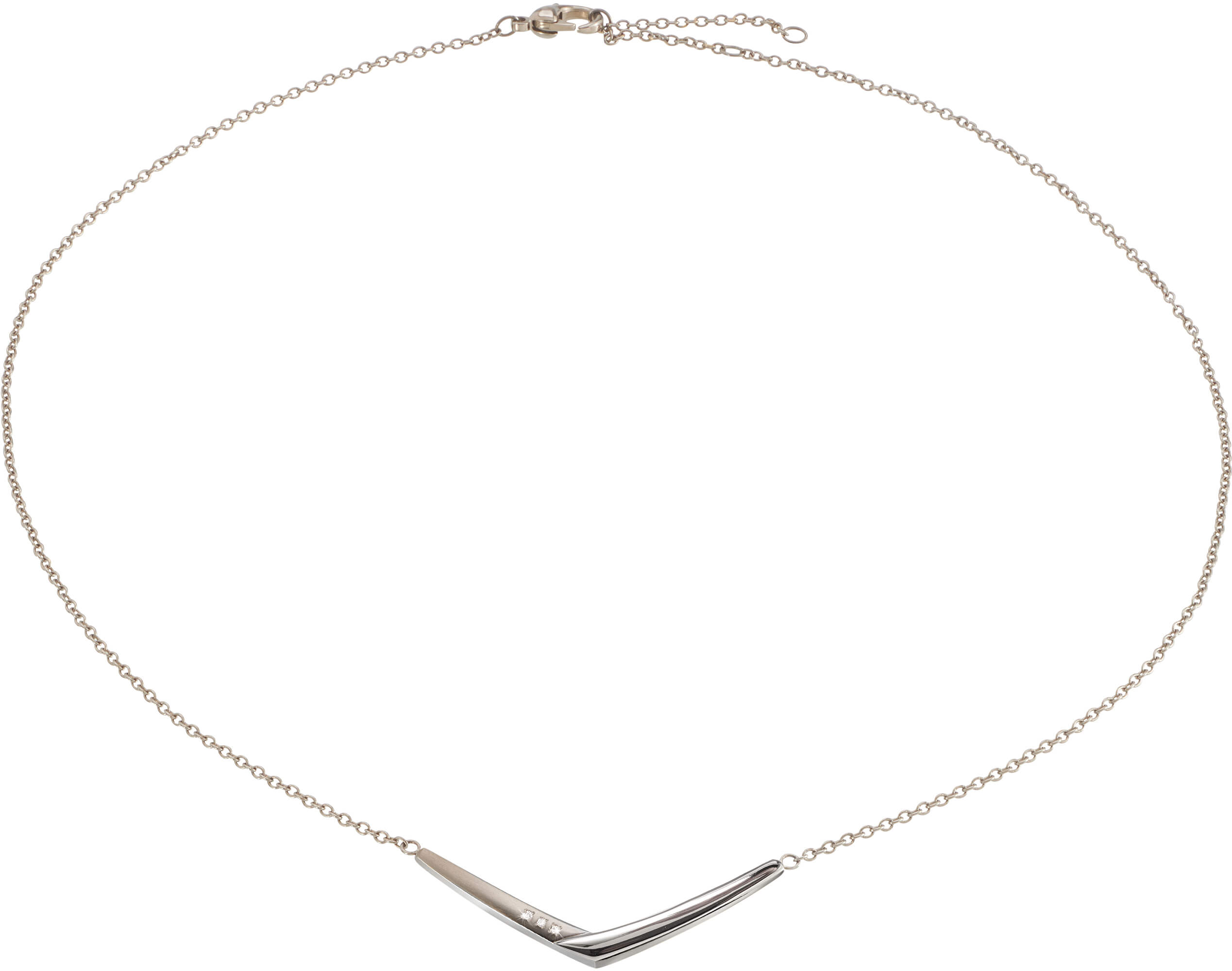 Boccia Titanium Luxusní titanový náhrdelník s diamanty 08046-03