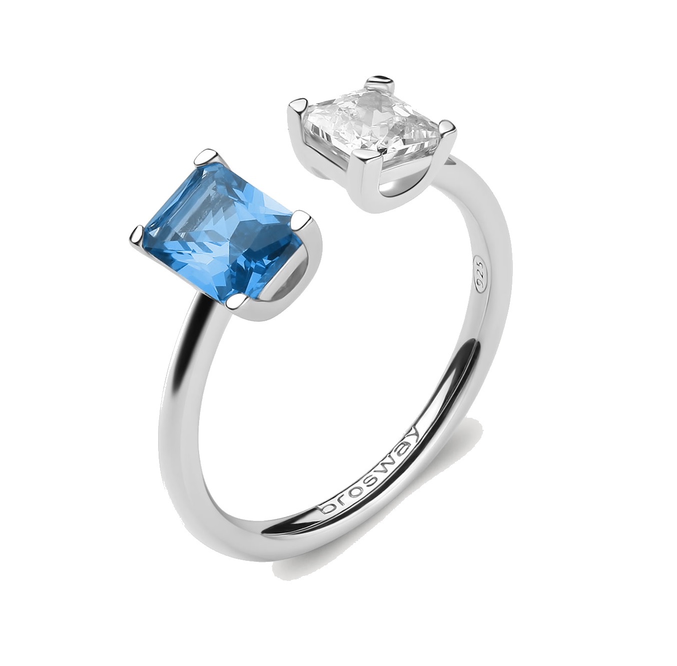 Brosway -  Elegantní otevřený prsten Fancy Freedom Blue FFB09 L (56 - 59 mm)
