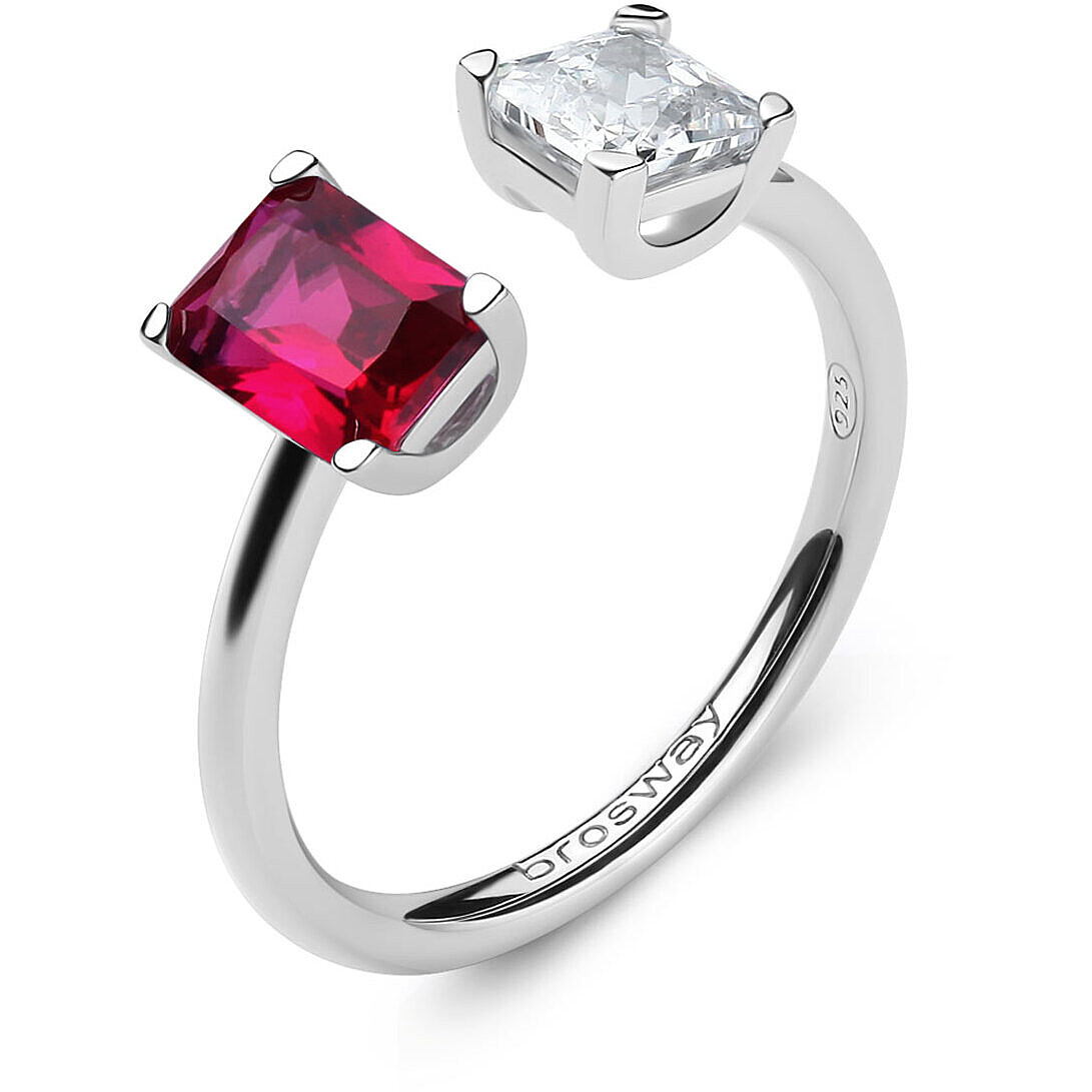 Brosway -  Elegantní otevřený prsten Fancy Passion Ruby FPR10 58 mm