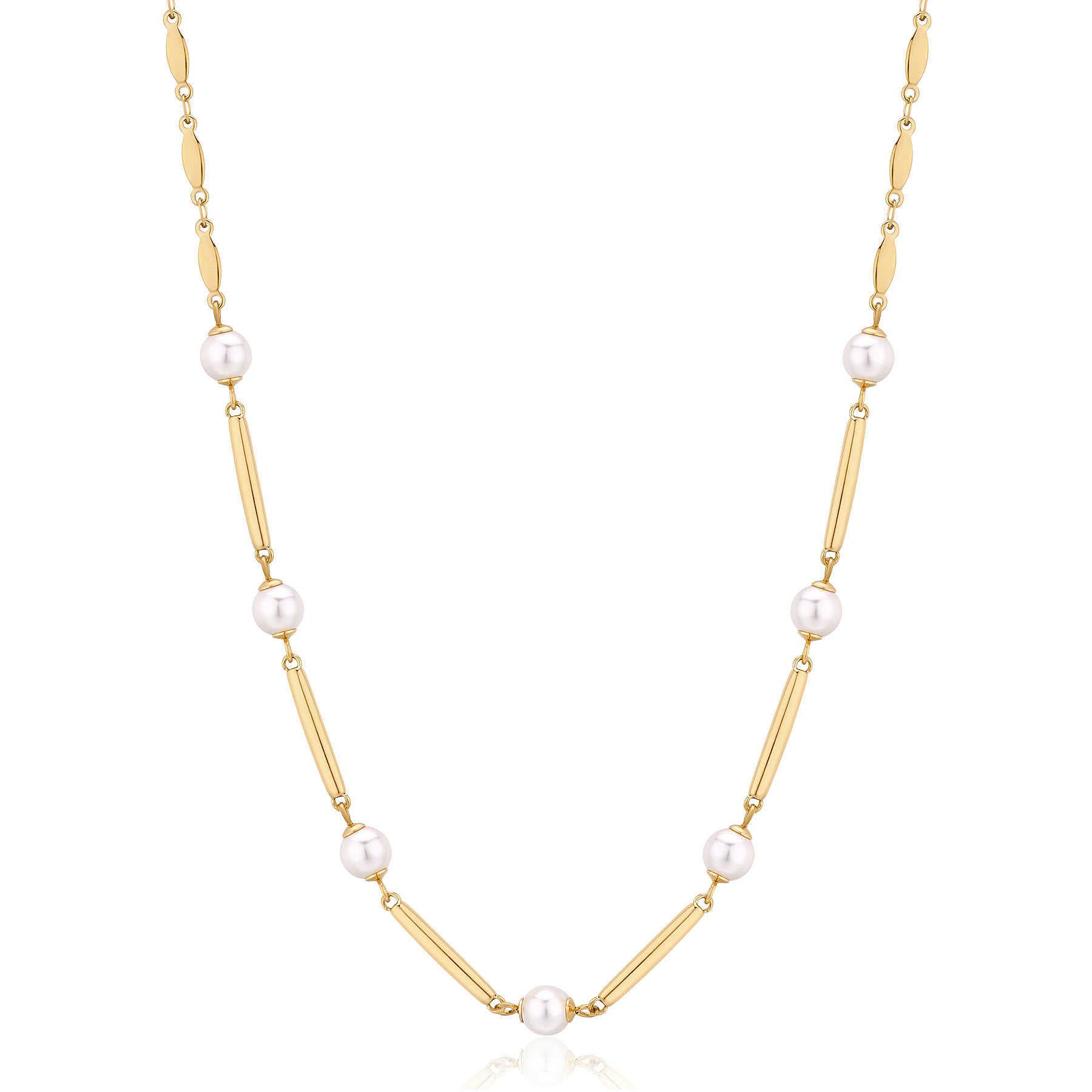 Brosway -  Elegantní pozlacený náhrdelník s perlami Affinity BFF161