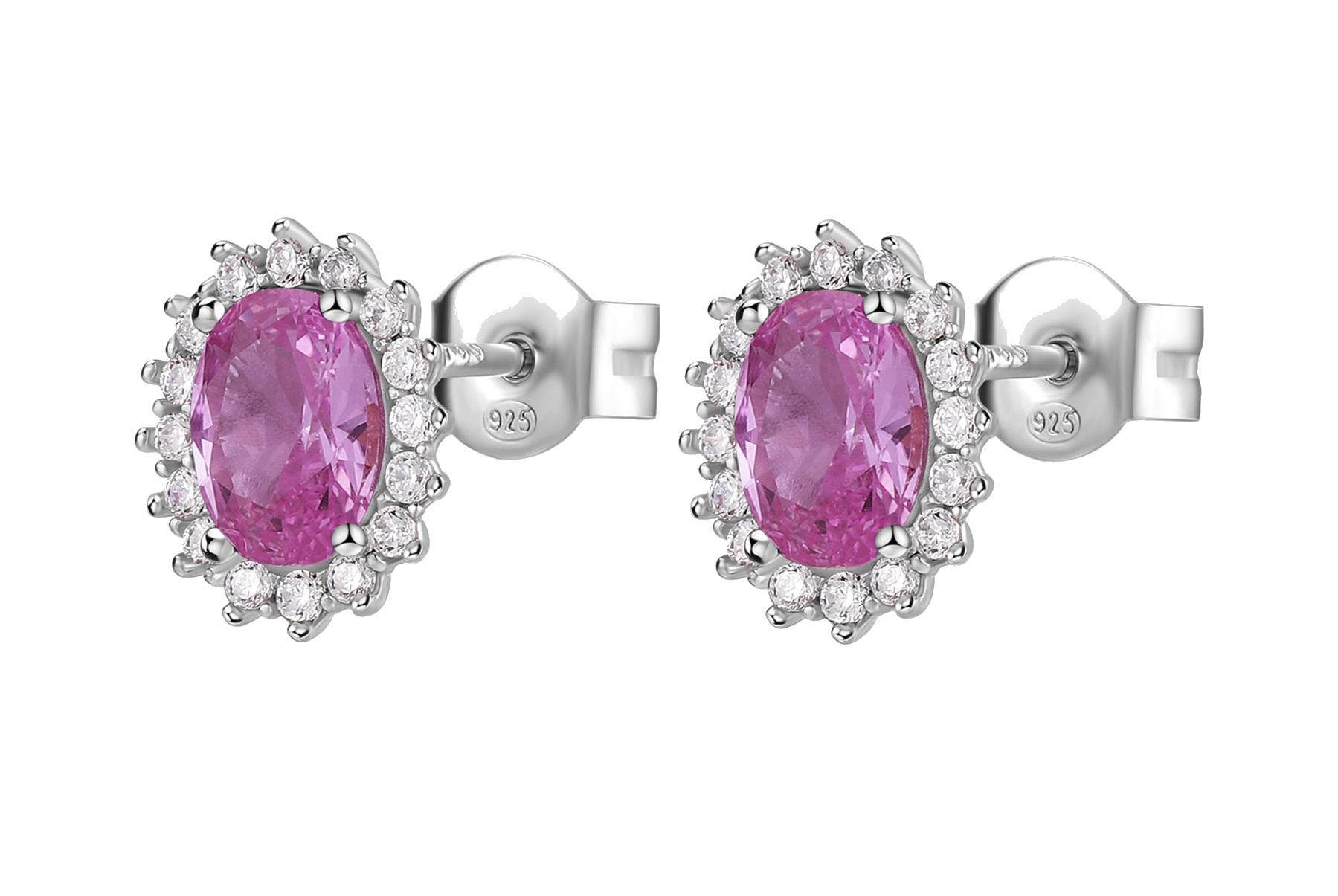 Brosway Elegantní stříbrné náušnice Fancy Vibrant Pink FVP14