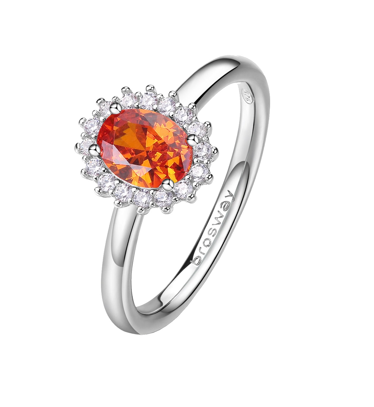 Brosway Elegantní stříbrný prsten Fancy Vitamin Orange FVO19 58 mm