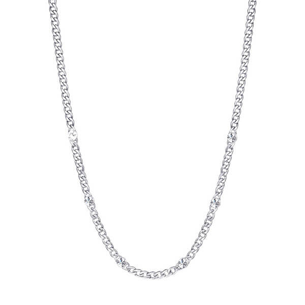 Brosway Oceľový náhrdelník s kryštálmi Symphonia BYM83