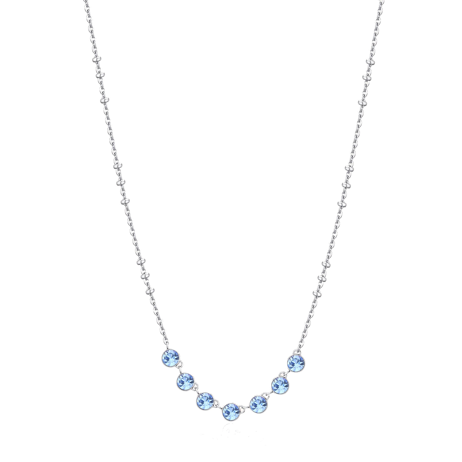 Brosway Pôvabný náhrdelník s modrými kryštálmi Symphonia BYM134