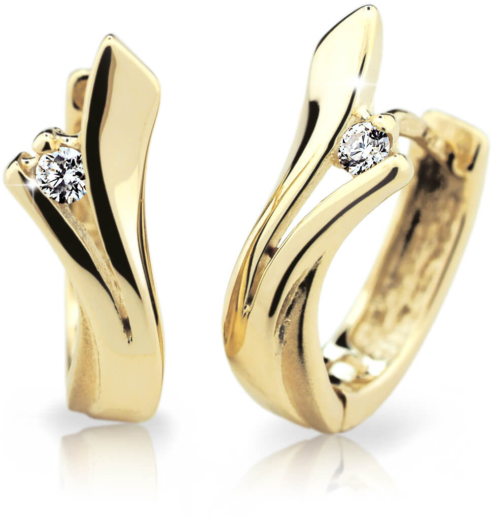 Cutie Diamonds Luxusní kruhové náušnice ze žlutého zlata s brilianty DZ6434-1795-80-00-X-1