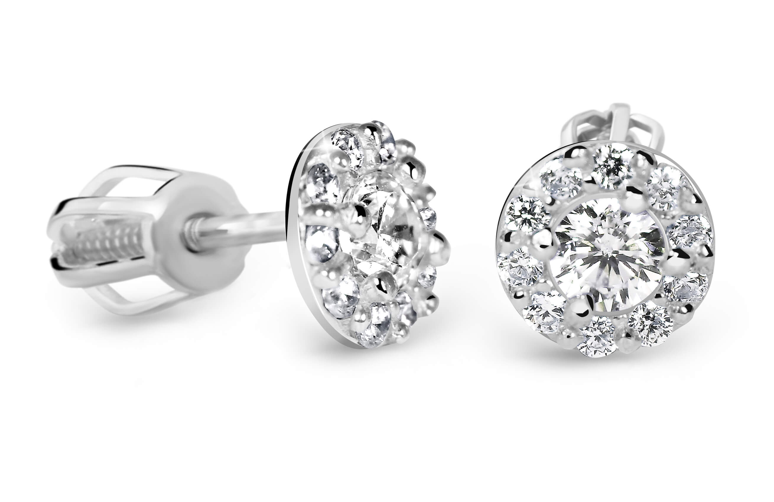 Cutie Diamonds Luxusné kôstkové náušnice z bieleho zlata s briliantmi DZ60167-30-00-X-2