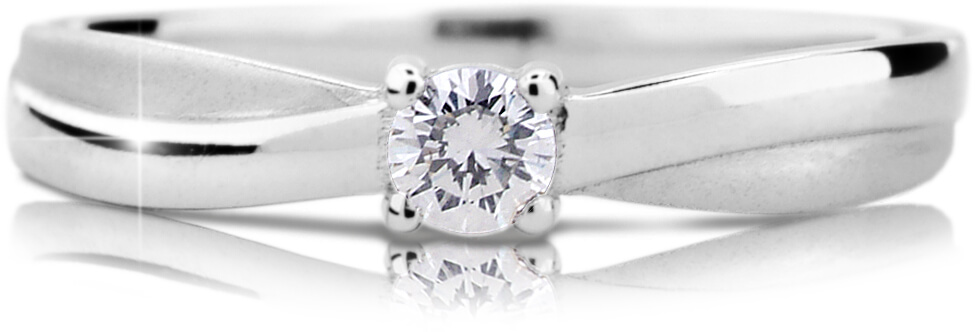 Cutie Diamonds Luxusní zásnubní prsten z bílého zlata s briliantem DZ6817-1906-00-X-2 60 mm