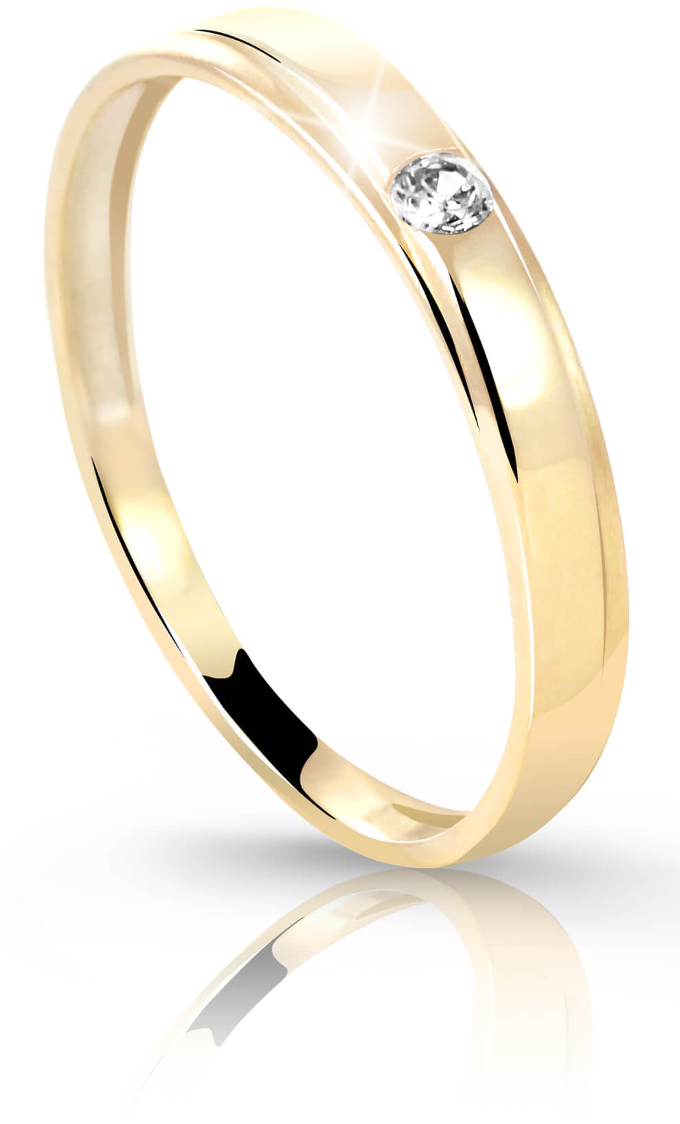 Cutie Diamonds Prsteň zo žltého zlata s briliantom DZ6707-1617-00-X-1 54 mm