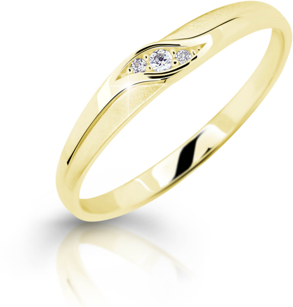 Cutie Jewellery Něžný zásnubní prsten ze žlutého zlata Z6815–2844-10-X-1 53 mm