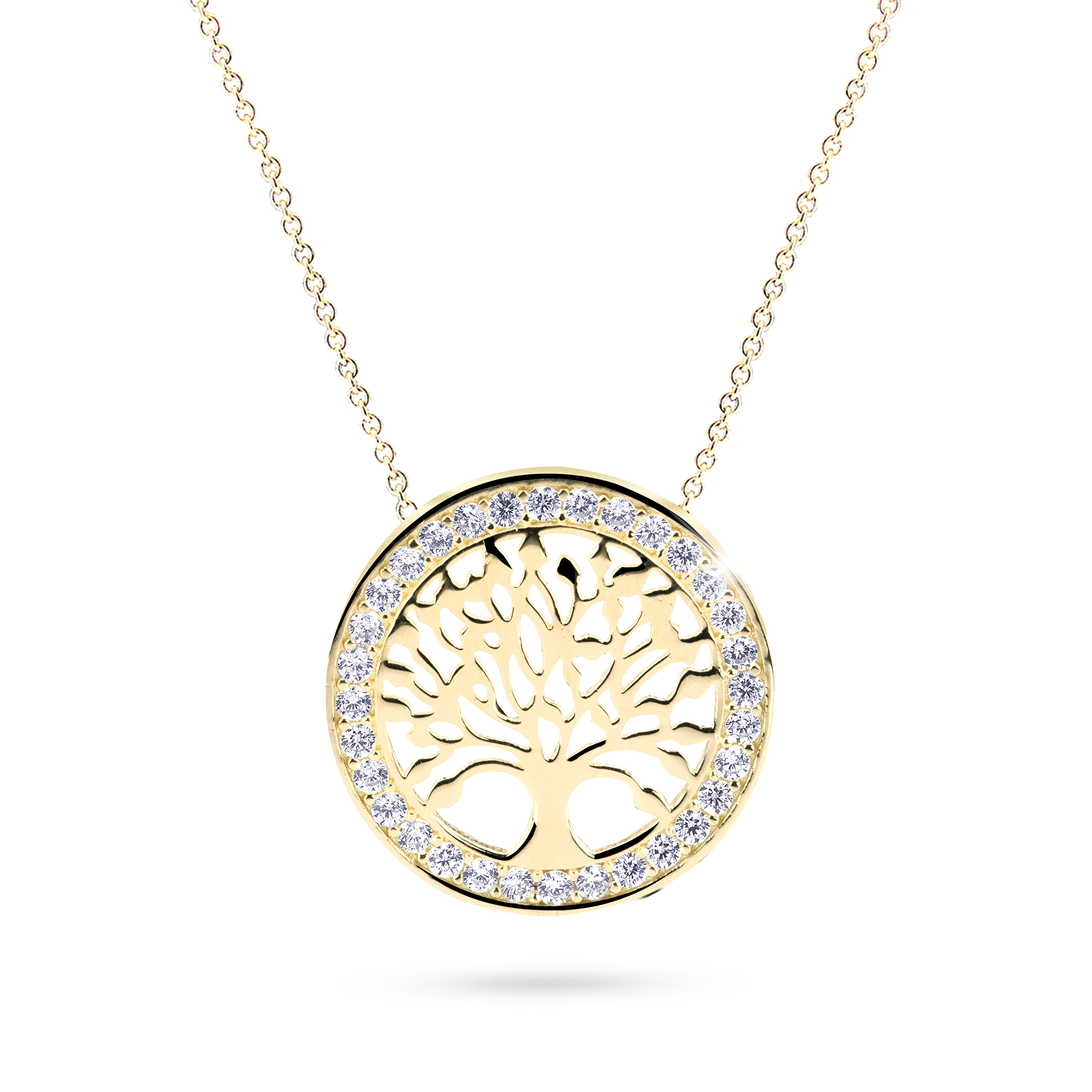 Cutie Jewellery -  Originální zlatý náhrdelník Strom života Z5021-40-10-X-1