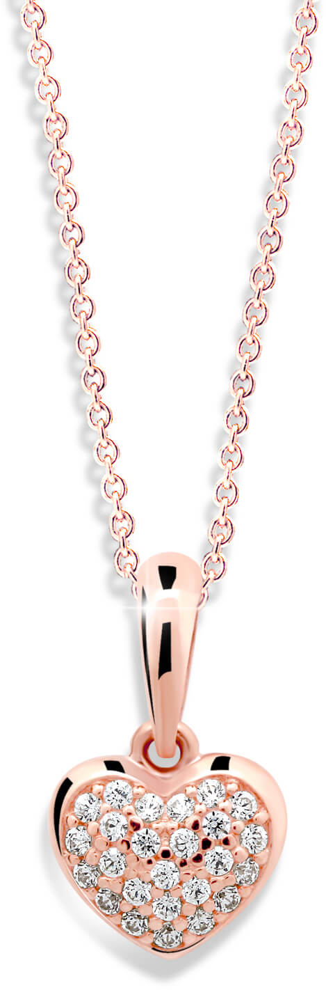 Cutie Jewellery -  Přívěsek ve tvaru srdce z růžového zlata Z6295-2383-40-10-X-4