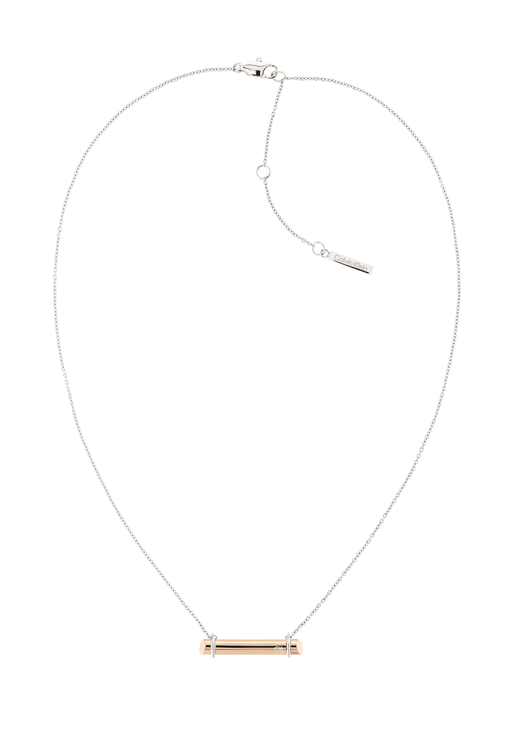 Calvin Klein Elegantný bicolor náhrdelník Elongated Linear 35000014