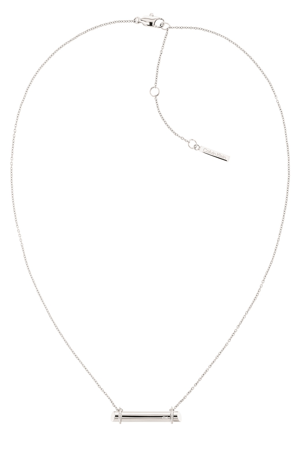 Calvin Klein Elegantný oceľový náhrdelník Elongated Linear 35000013