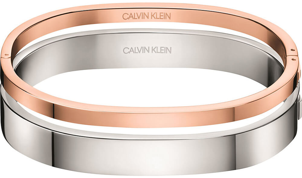 Calvin Klein Luxusní bicolor náramek Hook KJ06PD20020 5,4 x 4,3 cm - XS