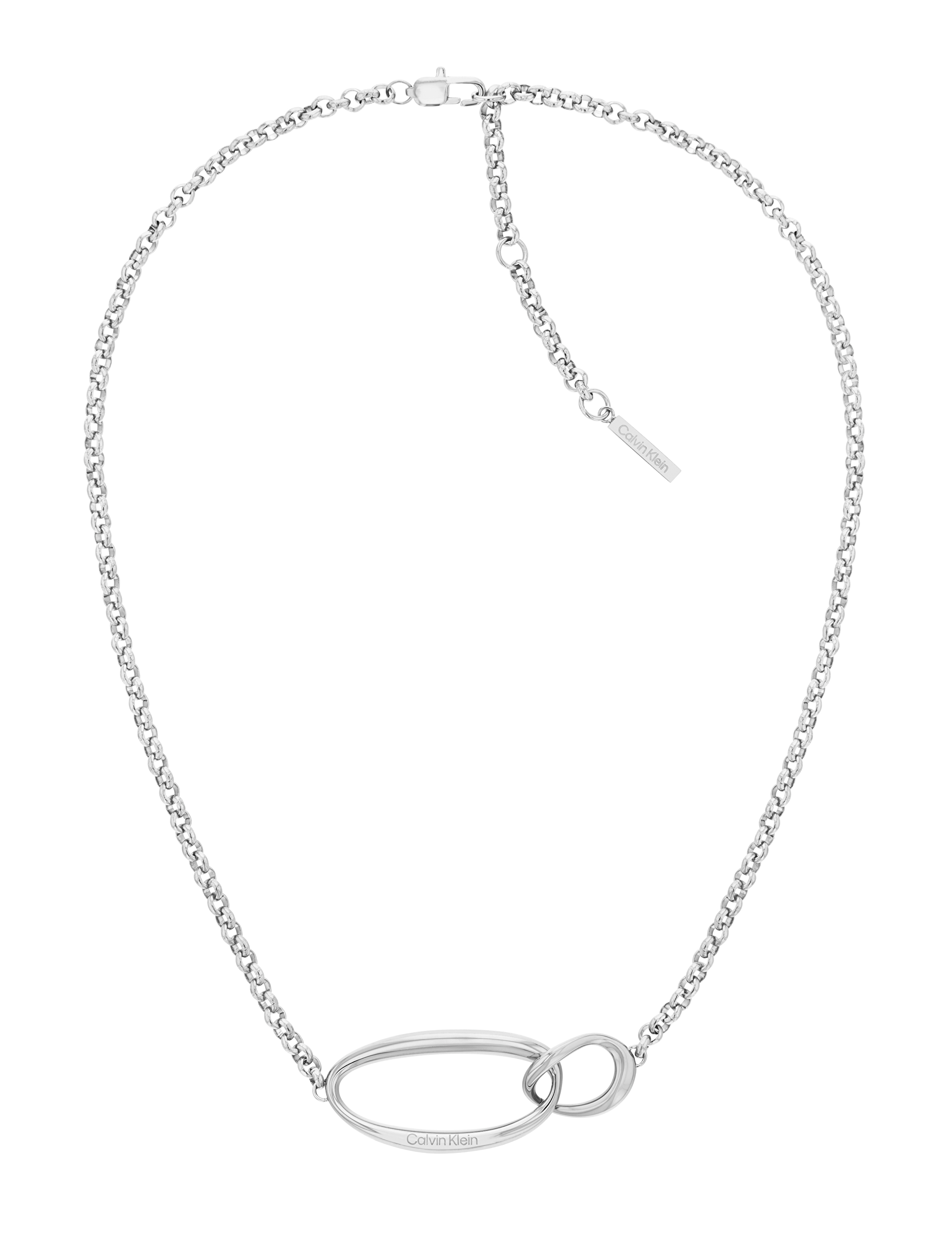 Calvin Klein Pôvabný oceľový náhrdelník Sculptural 35000353