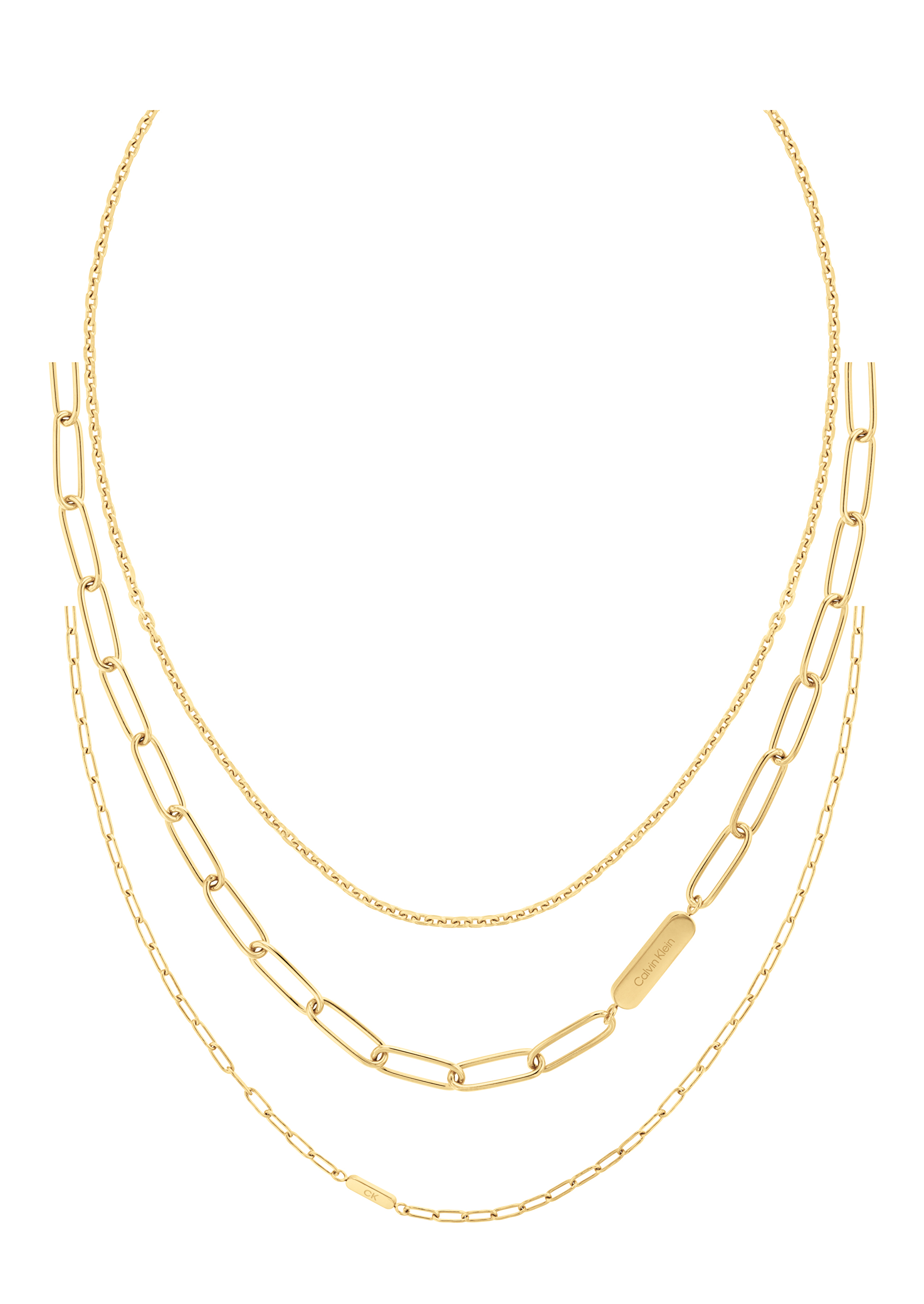 Calvin Klein Sada pozlacených ocelových náhrdelníků Defiant 35000433