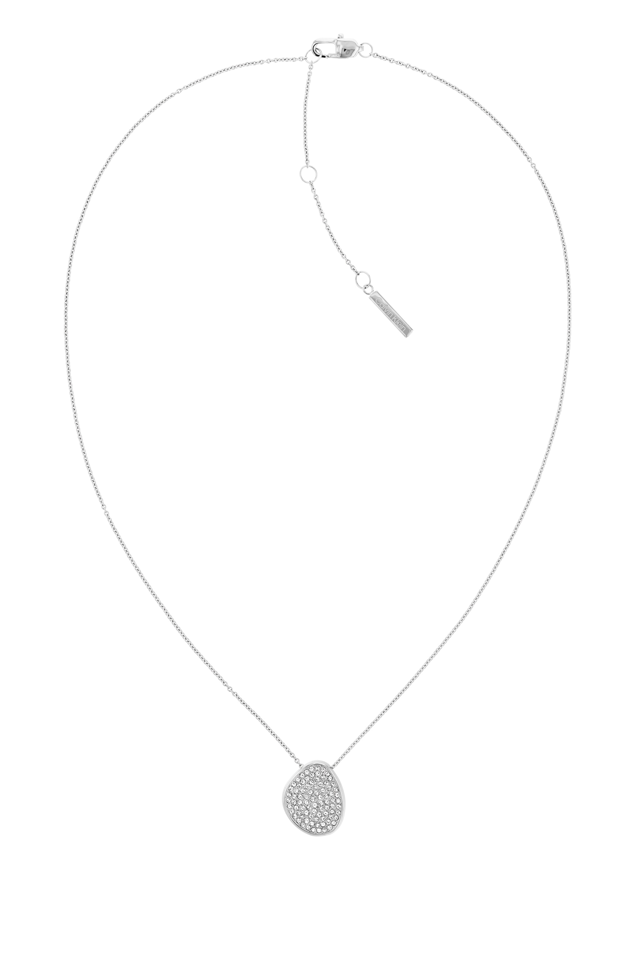 Calvin Klein Slušivý oceľový náhrdelník s kryštálmi Fascinate 35000223