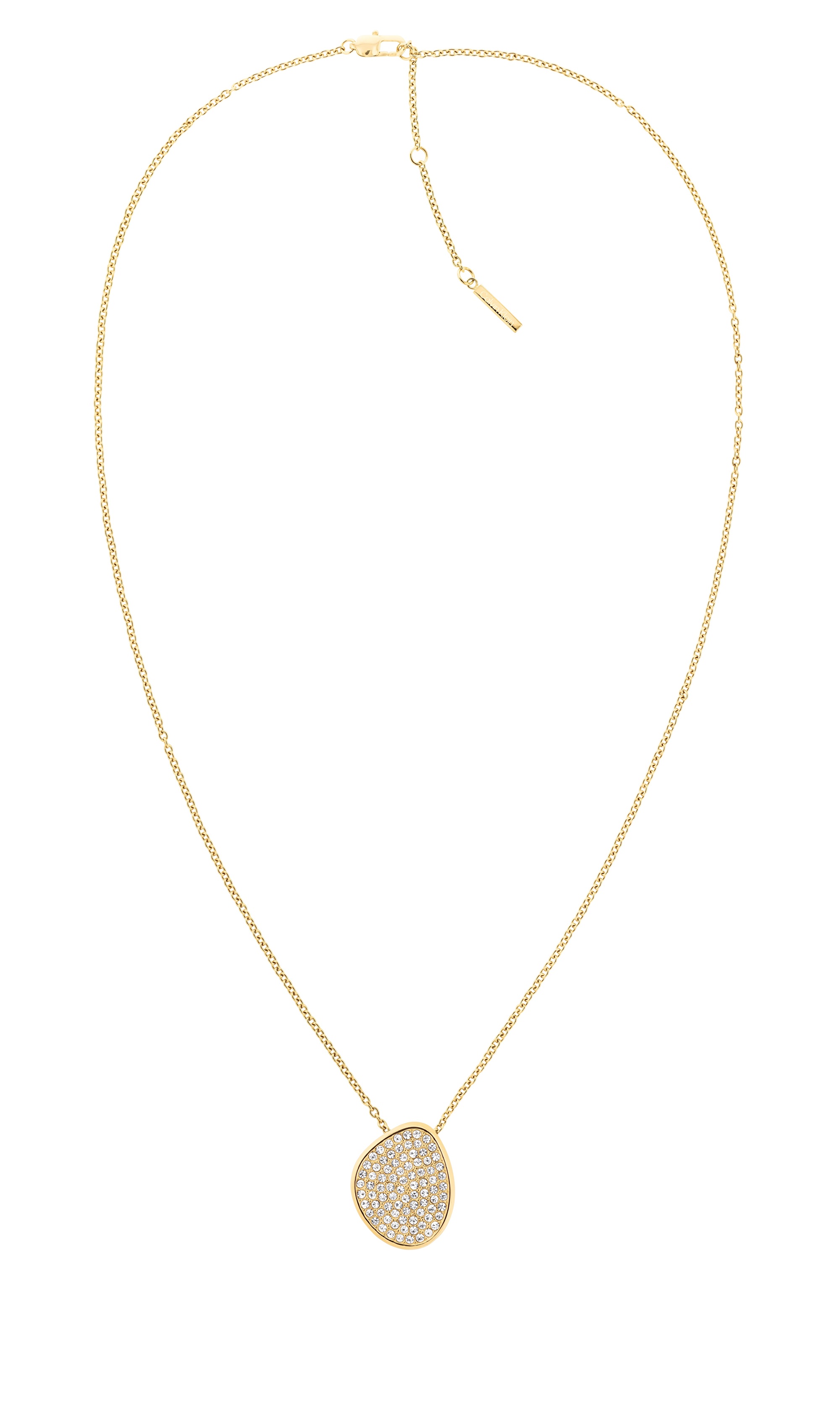 Calvin Klein Slušivý pozlacený náhrdelník s krystaly Fascinate 35000331