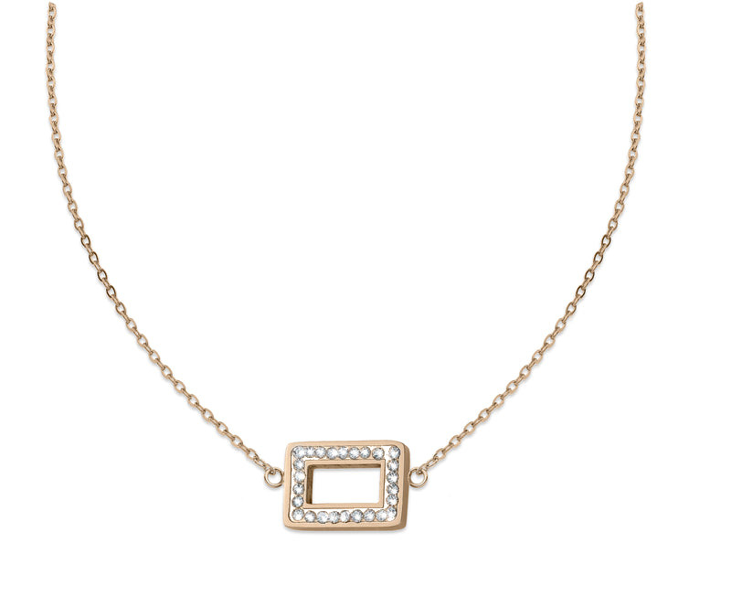 CRYSTalp Elegantní pozlacený náhrdelník s krystaly 30525.ERG