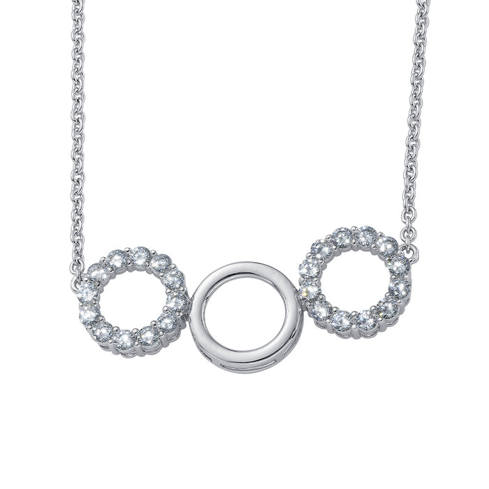 CRYSTalp Očarujúce náhrdelník s blyštivými kryštálmi 32151.R