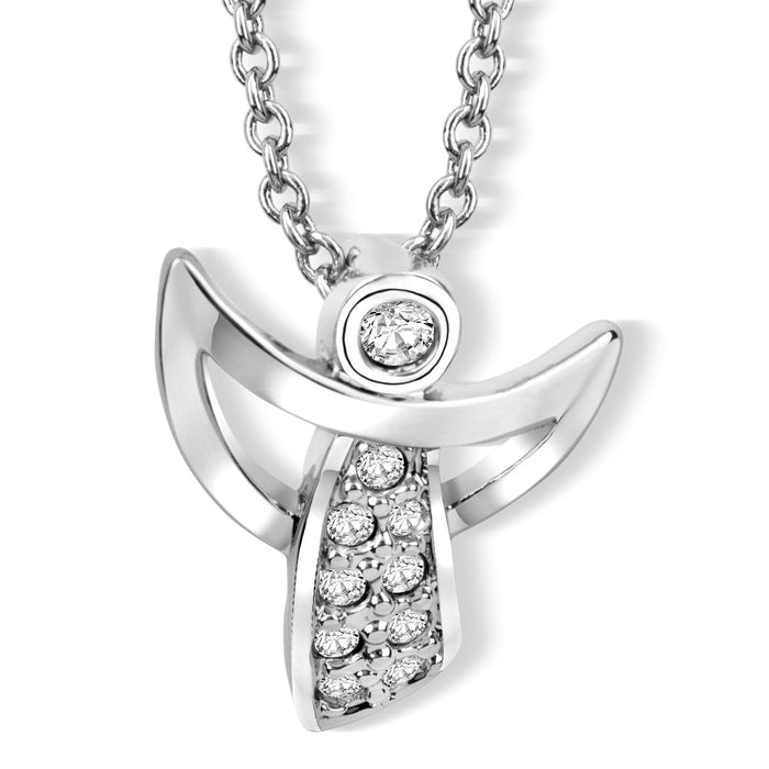 CRYSTalp Půvabný náhrdelník s andělíčkem 3654.CRY.R