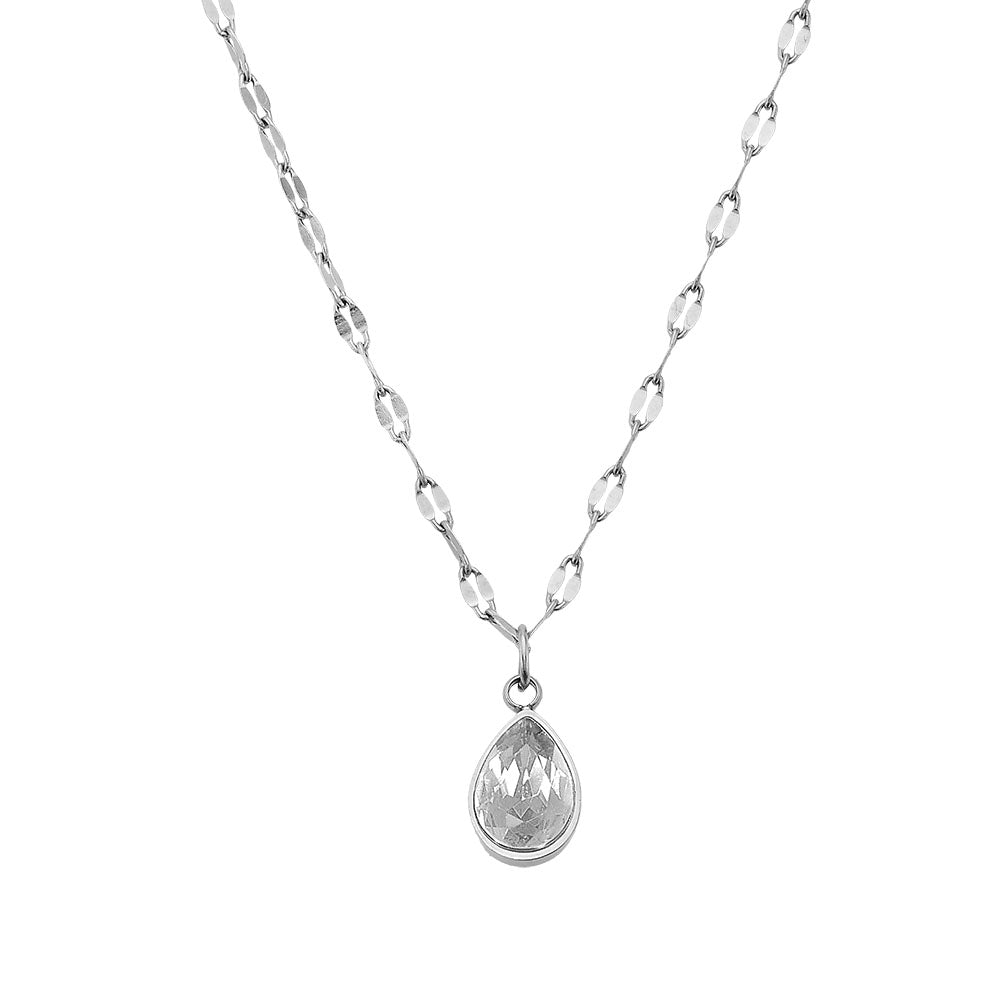 CRYSTalp Pôvabný oceľový náhrdelník Vibe 32252.CRY.E
