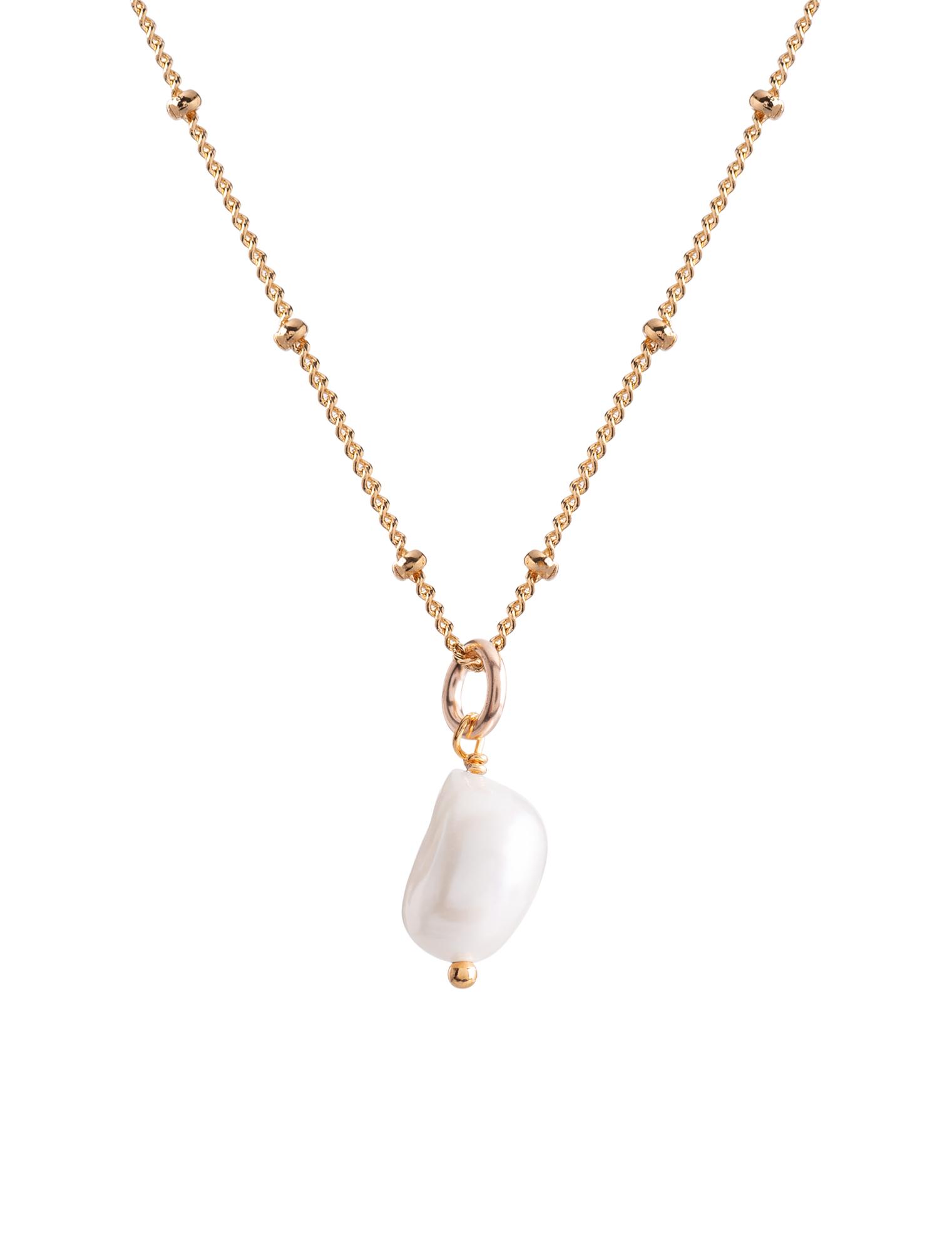 Decadorn Nežný pozlátený náhrdelník s pravou perlou Sea
