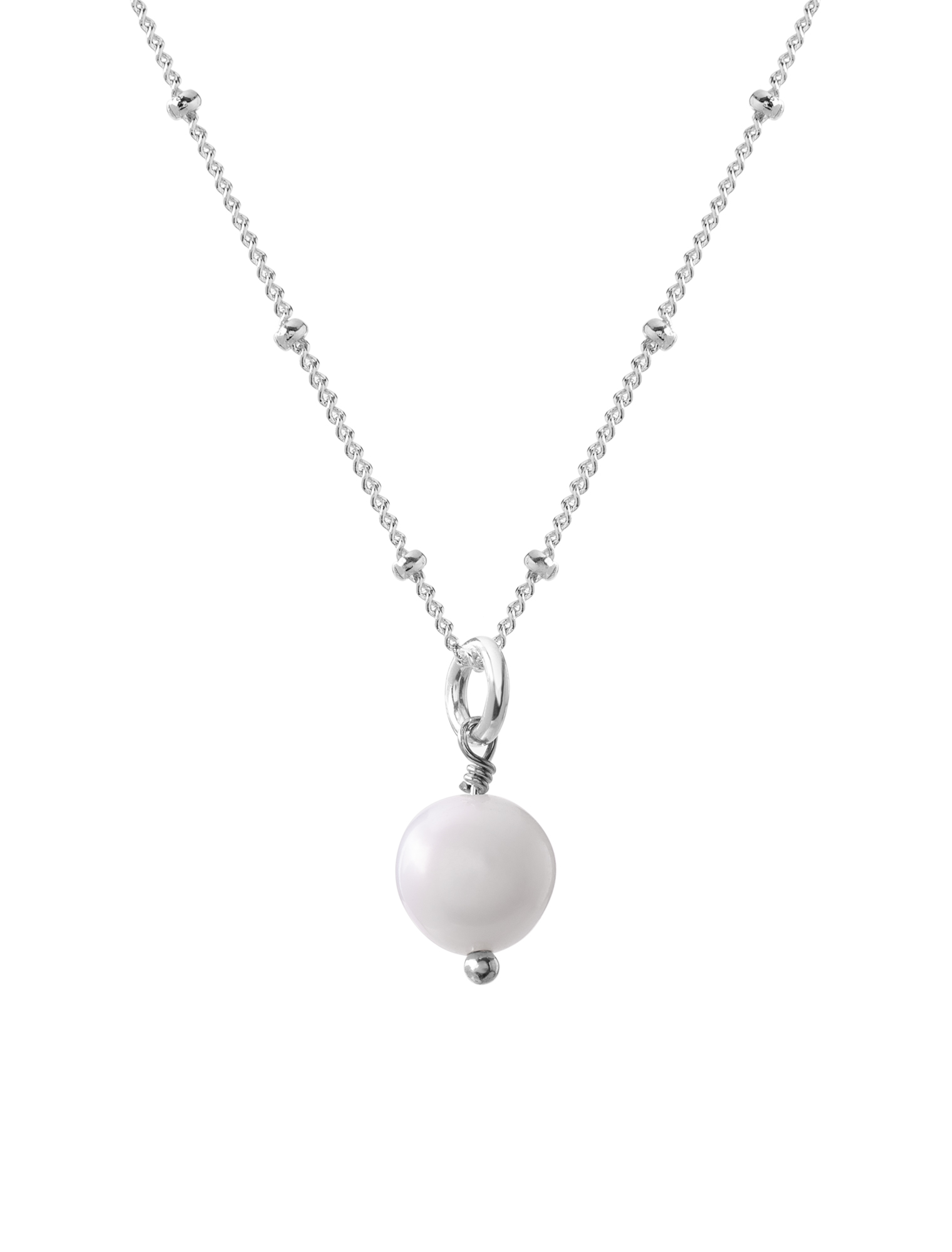Decadorn Nežný prívesok s pravou perlou + strieborná retiazka zadarmo 45 cm