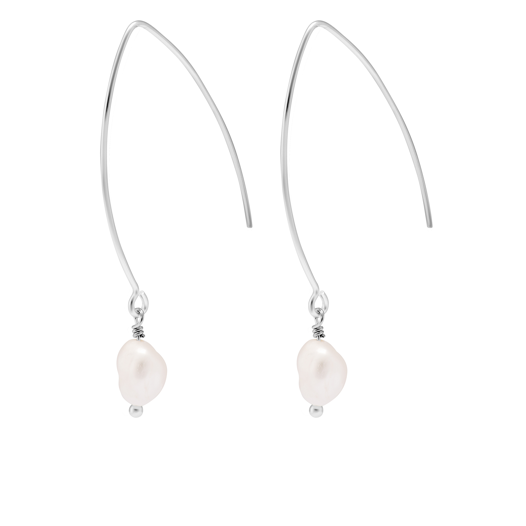 Decadorn -  Elegantní náušnice s pravými perlami Sea Pearl Dropper Earrings