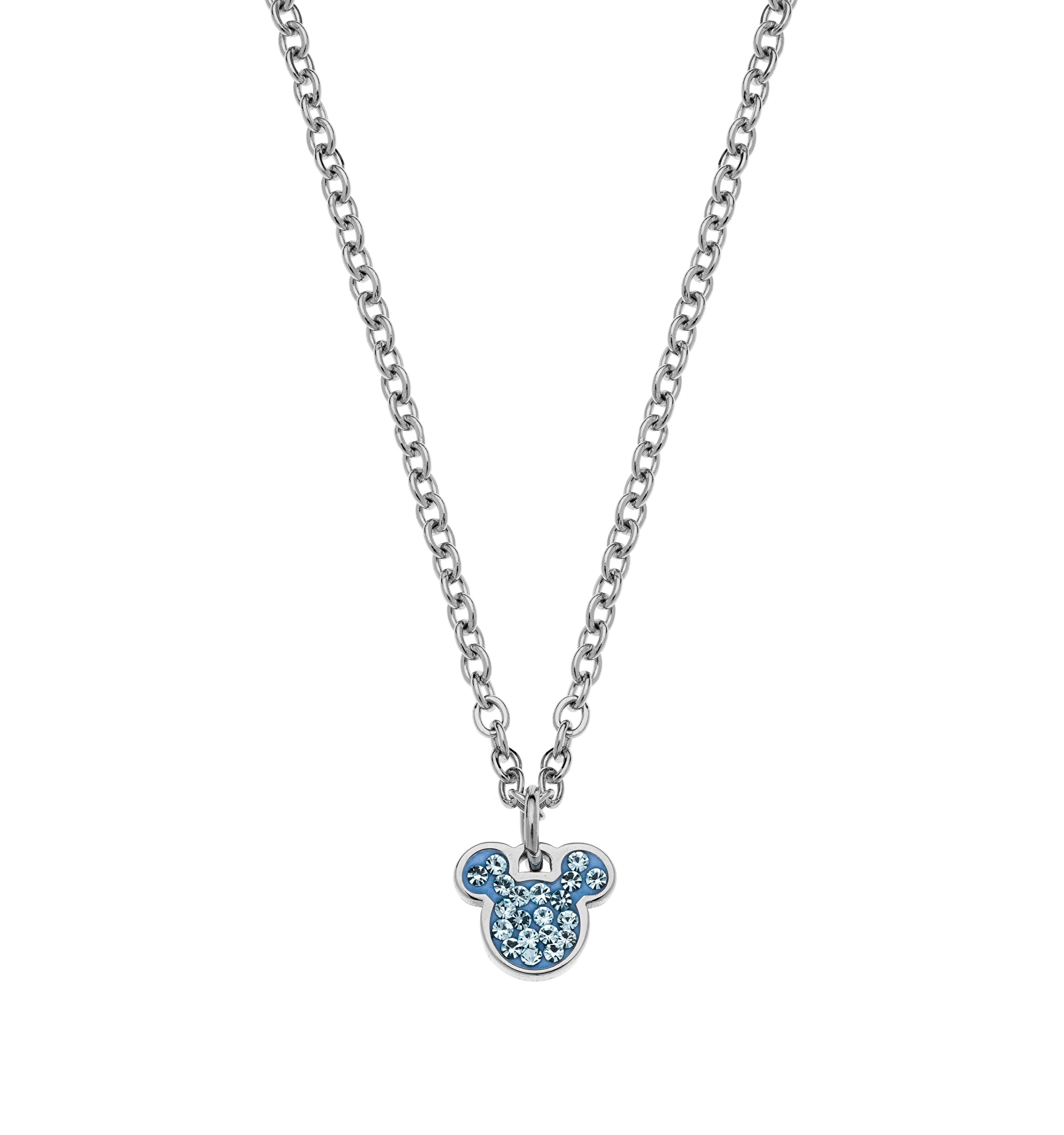 Disney Půvabný ocelový náhrdelník Mickey and Minnie Mouse N600581RQL-B.CS (řetízek, přívěsek)