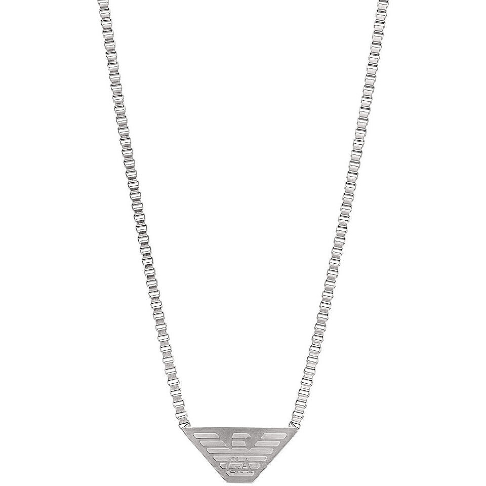 Emporio Armani Moderní ocelový náhrdelník s logem EGS2984040