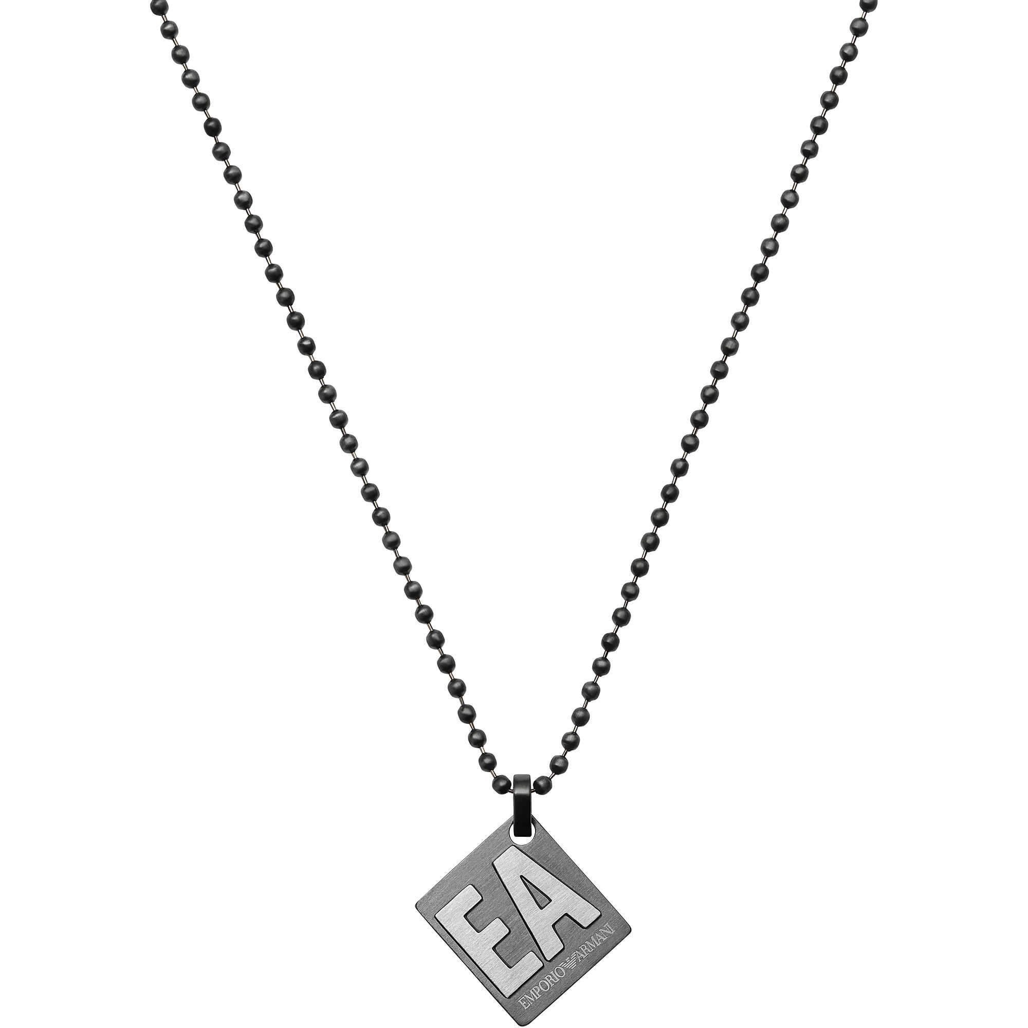 Emporio Armani Pánsky oceľový náhrdelník s príveskom EGS2754060