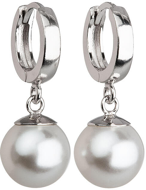Evolution Group -  Stříbrné náušnice s perlou 31151.1 bílá