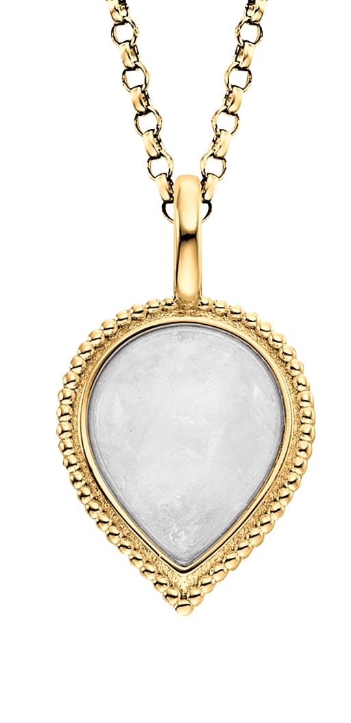 Engelsrufer Pozlacený náhrdelník s měsíčním kamenem Pure Drop ERN-PUREDROPMOG (řetízek, přívěsek)
