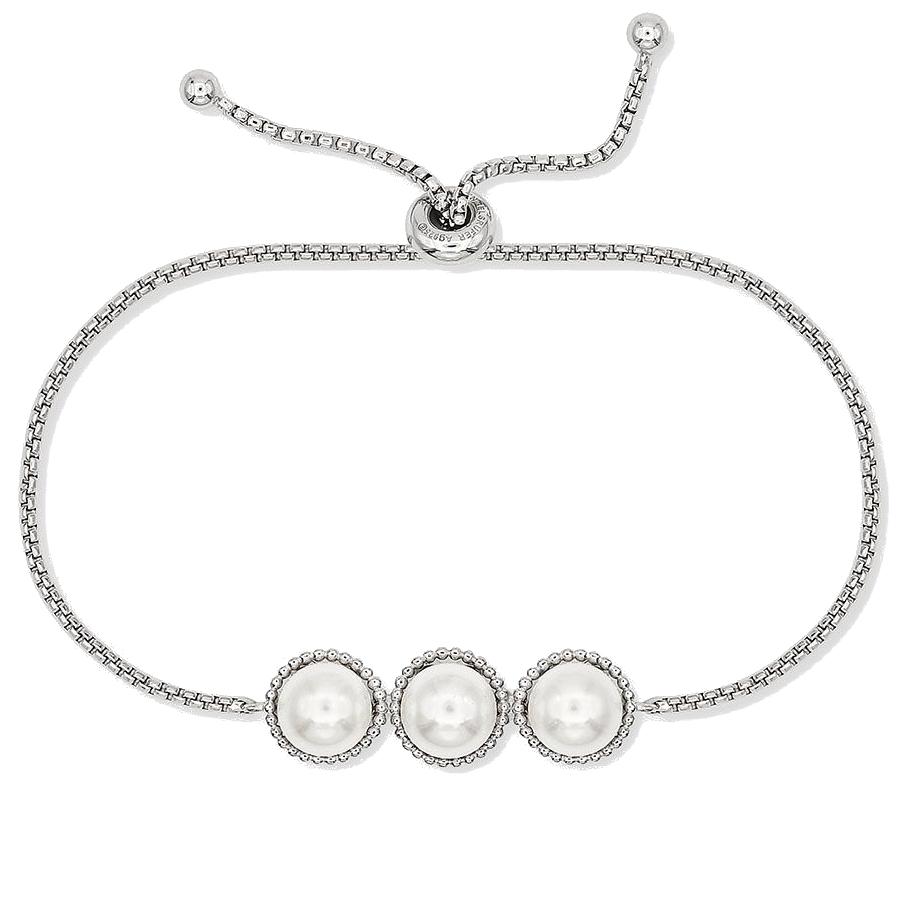 Engelsrufer -  Půvabný stříbrný náramek s perlami ERB-GLORY