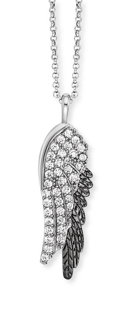Engelsrufer -  Stříbrný bicolor náhrdelník se zirkony Wingduo ERN-WINGDUO-ZIB (řetízek, přívěsek)
