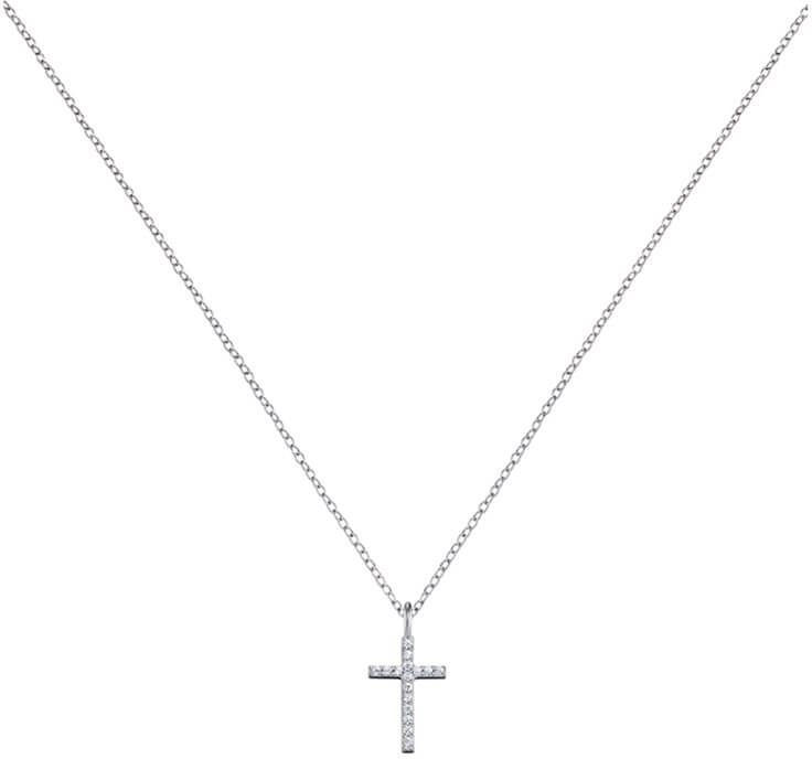 Engelsrufer Strieborný náhrdelník Krížik so zirkónmi ERN-LILCROSS-ZI