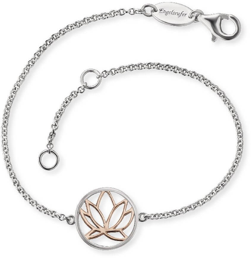 Engelsrufer -  Stříbrný náramek s lotosovým květem ERB-LILLOTUS-BI
