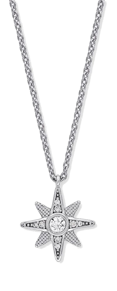 Engelsrufer Trblietavý strieborný náhrdelník s kubickými zirkónmi ERN-NSTAR-ZI (retiazka, prívesok)