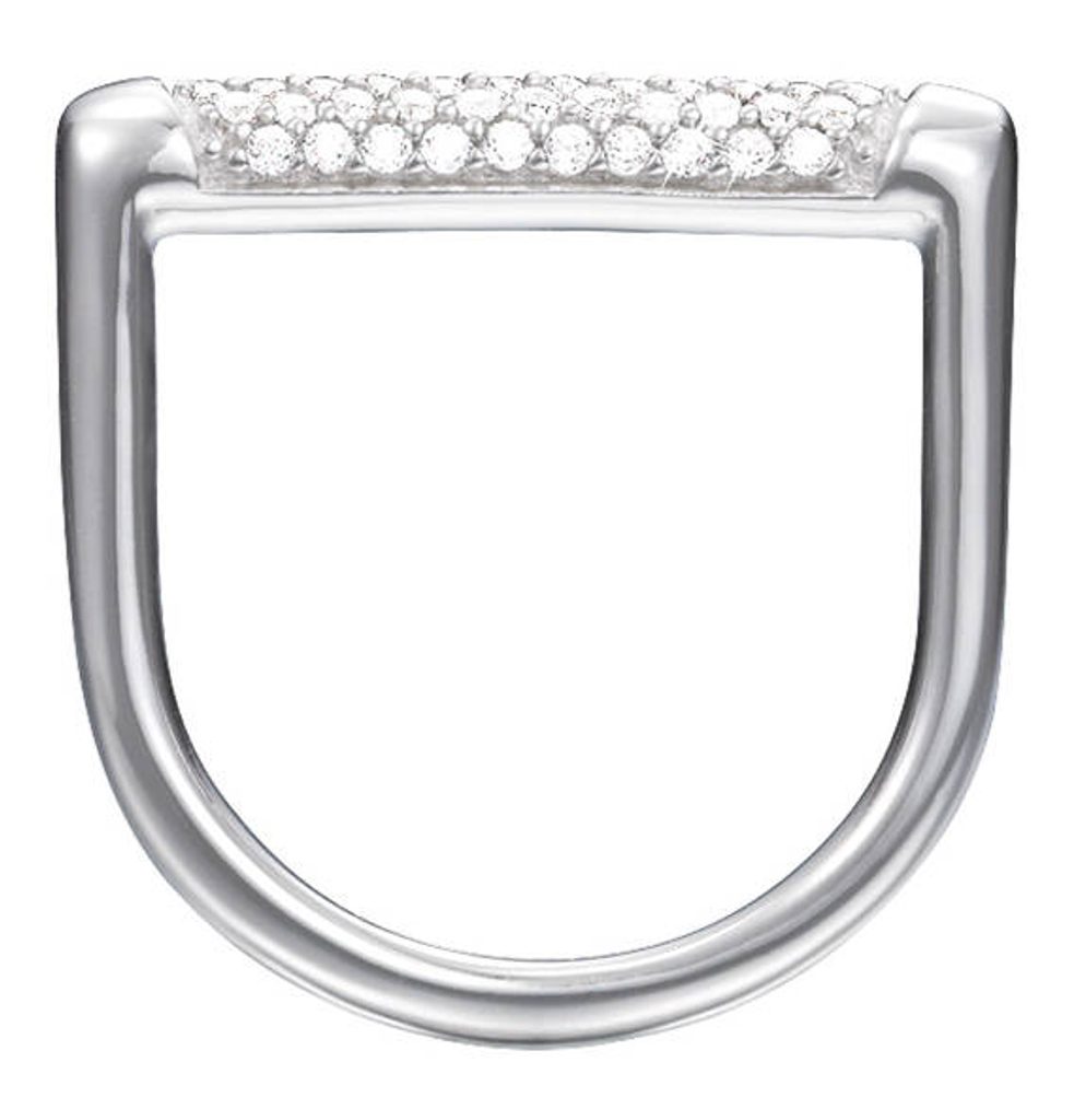 Esprit Moderný strieborný prsteň s kryštálmi ESRG92708A 53 mm