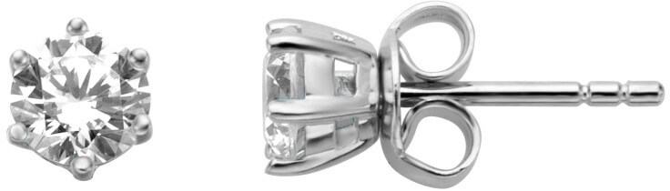 Esprit -  Něžné stříbrné náušnice pecky se zirkony ESER01311100