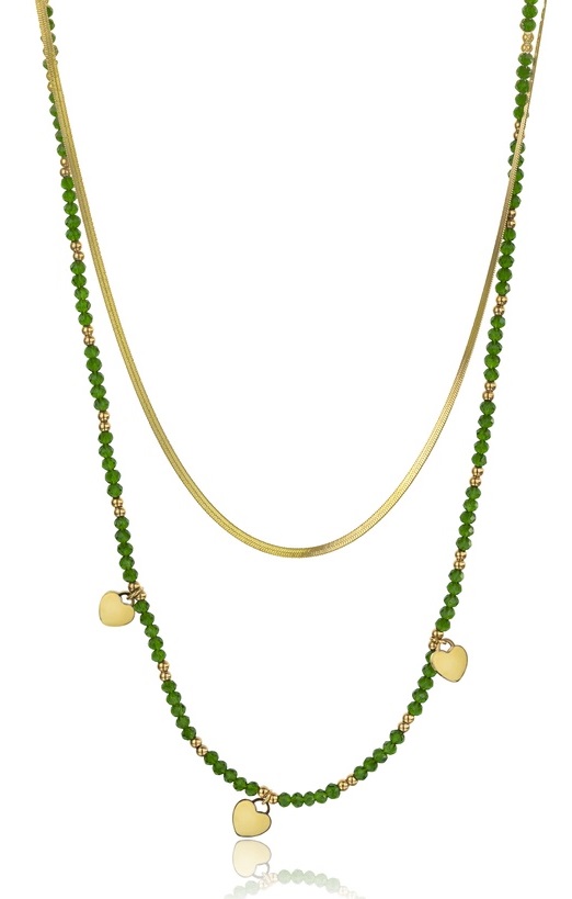 Emily Westwood Pozlacený dvojitý náhrdelník s korálky Diana EWN23071G