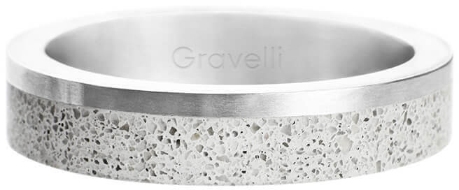 Gravelli -  Betonový prsten Edge Slim ocelová/šedá GJRUSSG021 60 mm