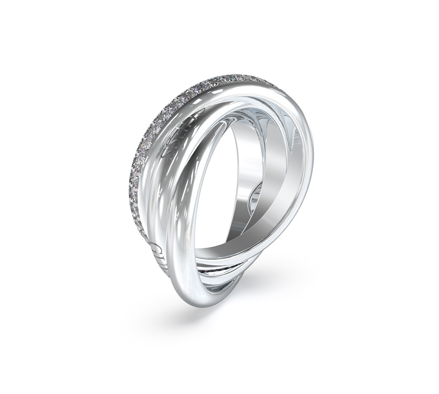 Guess Módní ocelový prsten se zirkony Perfect JUBR04067JWRH 58 mm