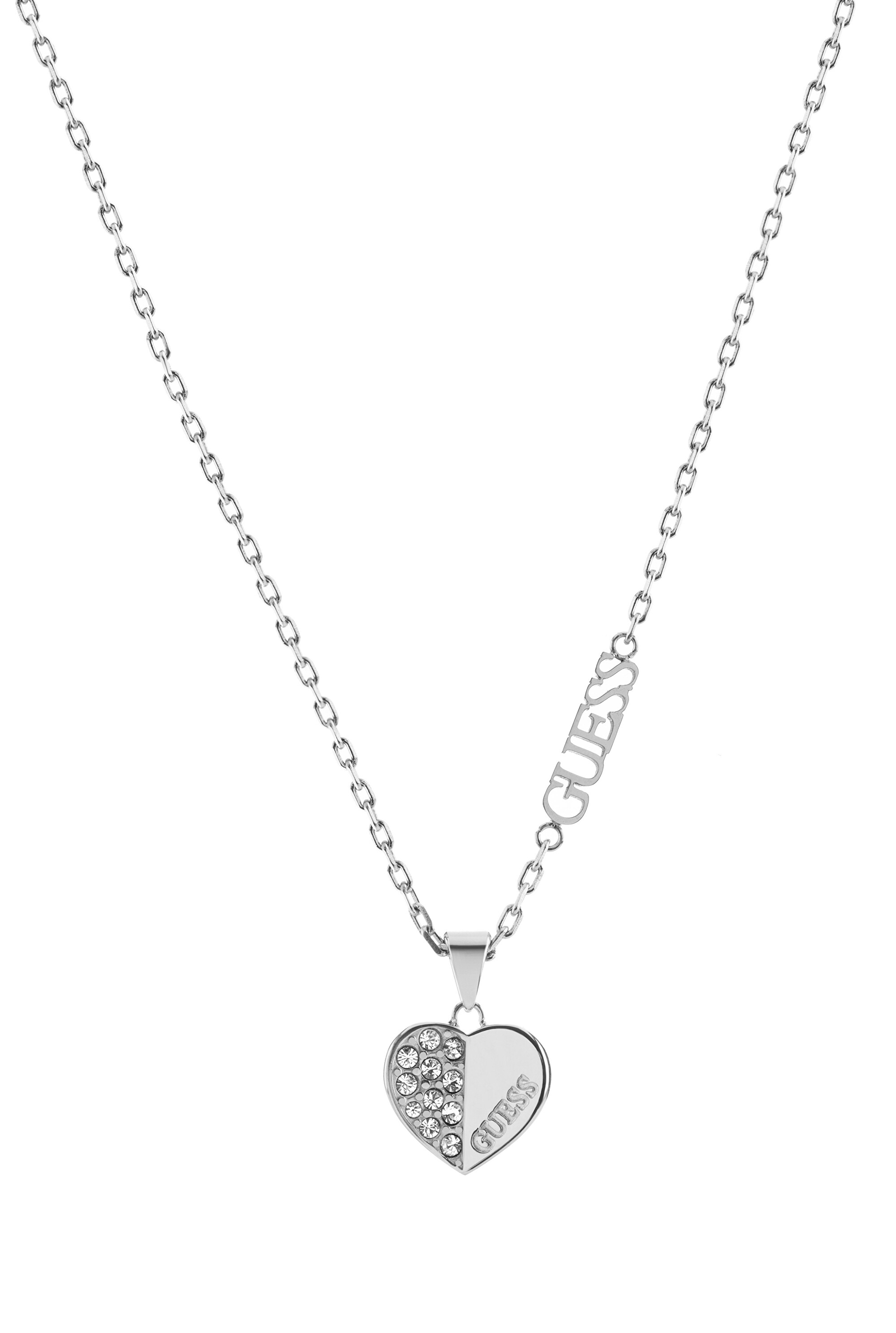 Guess Romantický oceľový náhrdelník Lovely Guess JUBN03035JWRHT/U