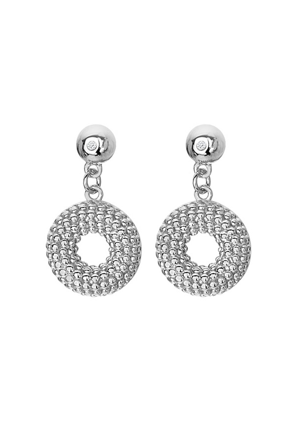 Hot Diamonds -  Elegantní stříbrné náušnice s diamanty Forever DE723
