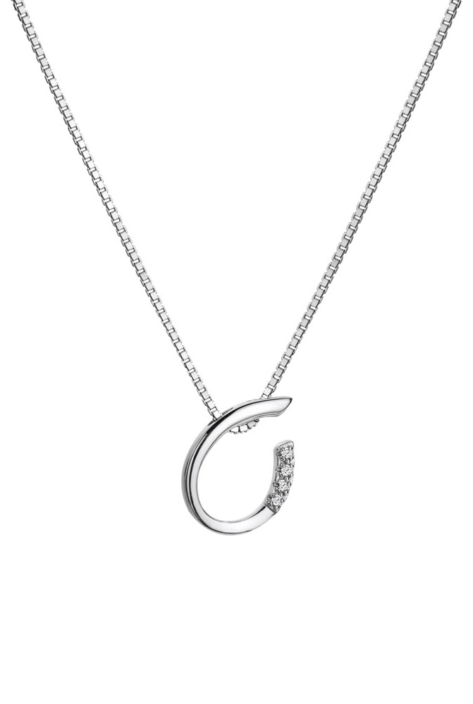Hot Diamonds -  Elegantní stříbrný náhrdelník s diamanty Kapka Much Loved DP908 (řetízek, přívěsek)