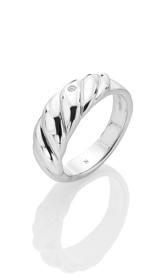 Hot Diamonds Elegantní stříbrný prsten s diamantem Most Loved DR239 56 mm