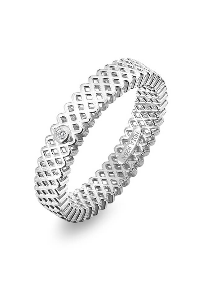Hot Diamonds Luxusný strieborný prsteň s diamantom Quest Filigree DR222 52 mm
